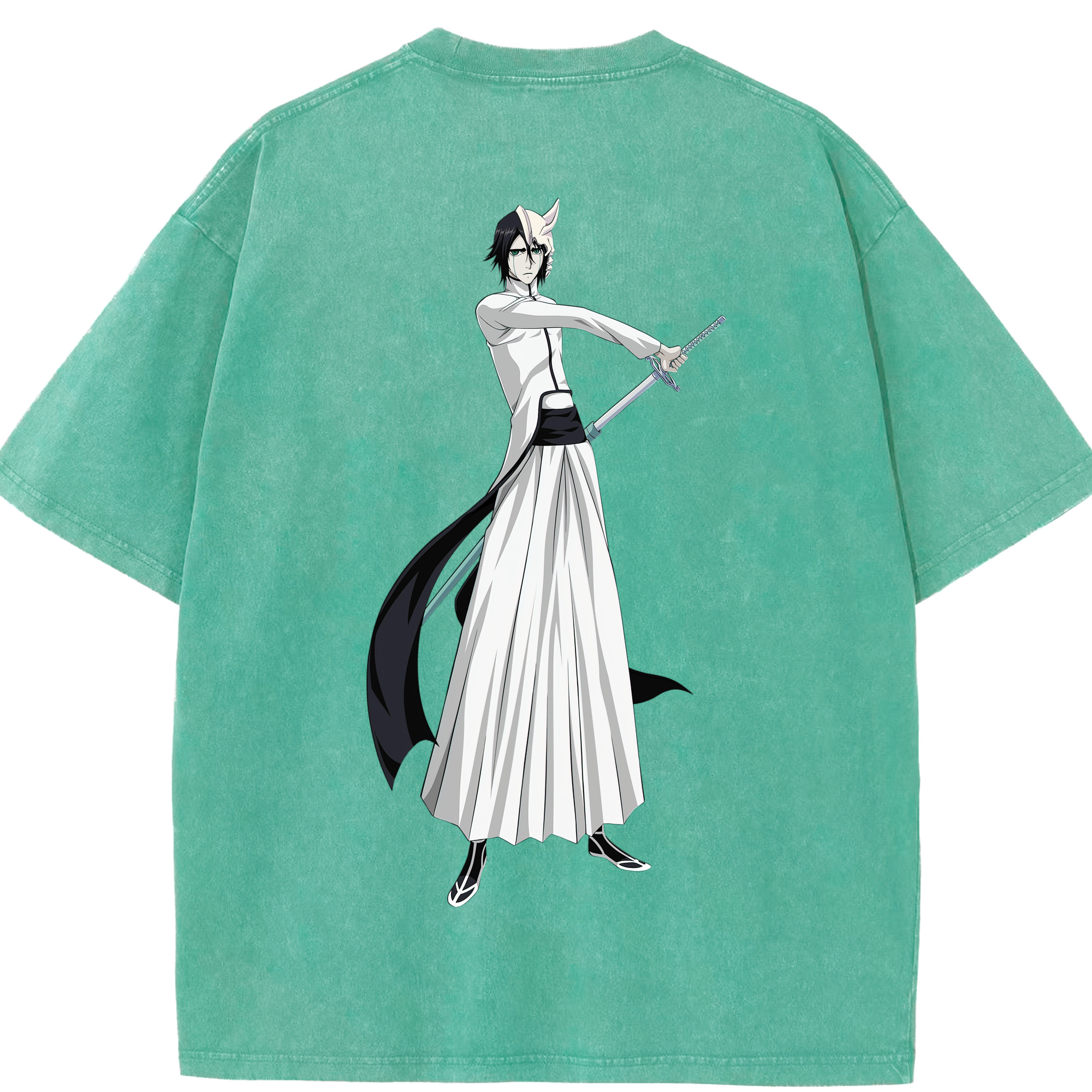 （画像用） ブリーチ ウルキオラ·シファー BLEACH Ulquiorra cifer 綿100% ヴィンテージ風 半袖Tシャツ（背面プリント）